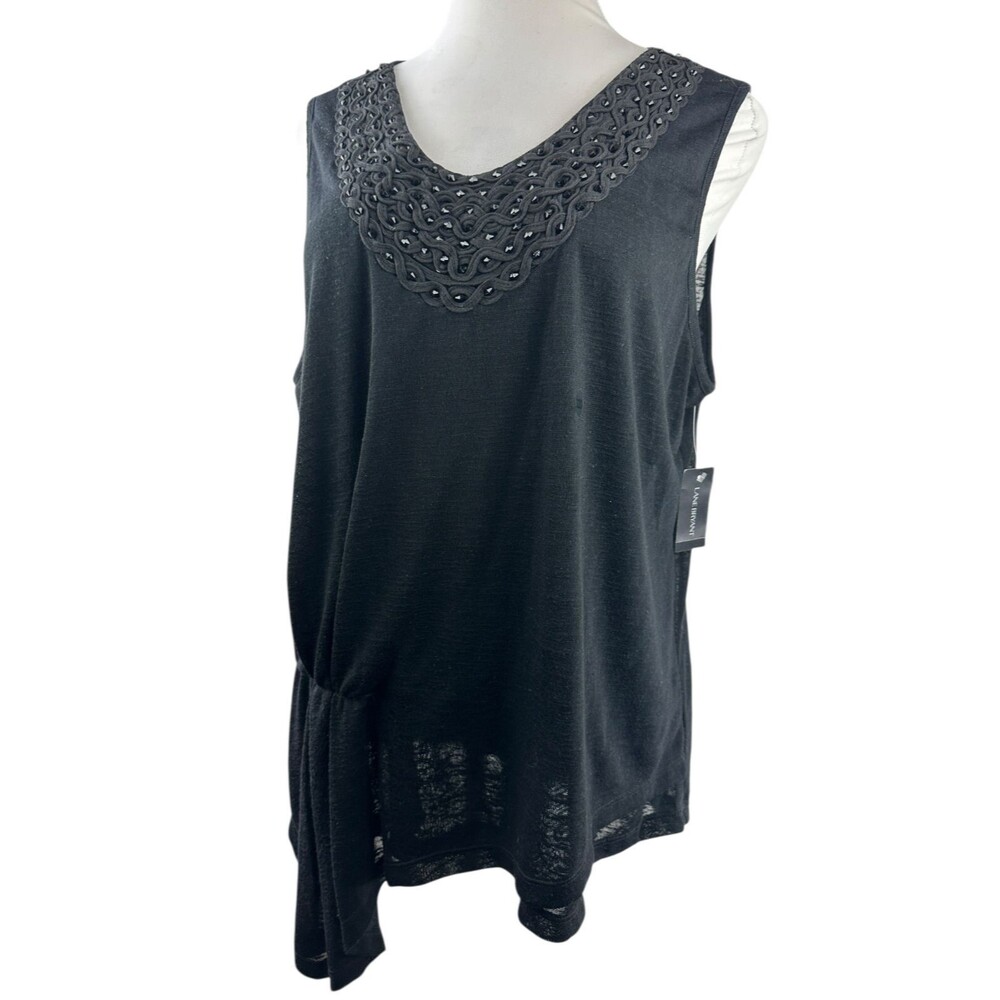 ✨2/$20 NWT Lane Bryant Sleeveless Embellished Rhinestone Top Size 22/24 HW452 - Picture 3 of 16